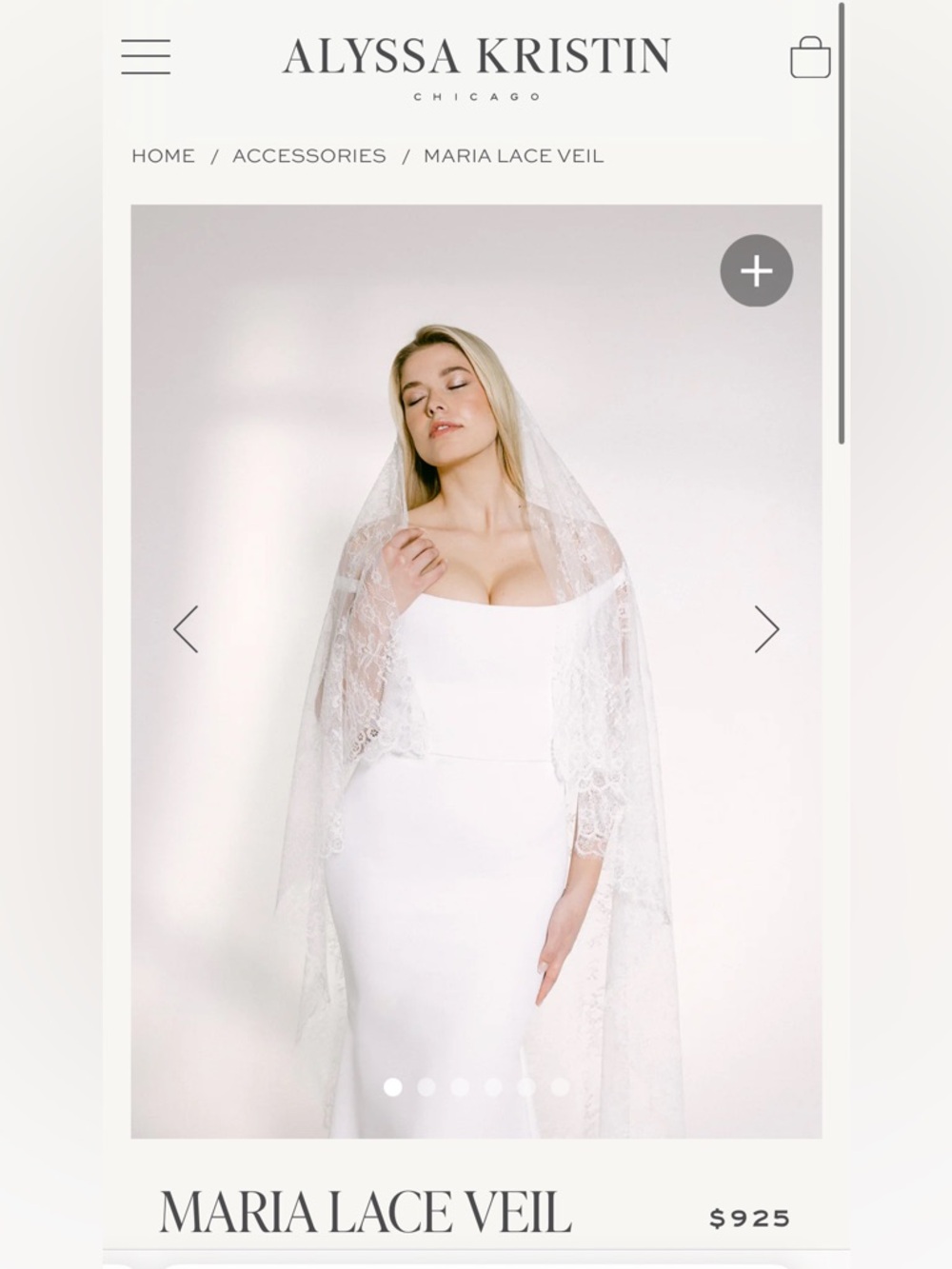 Alyssa Kristin Maria Lace Veil